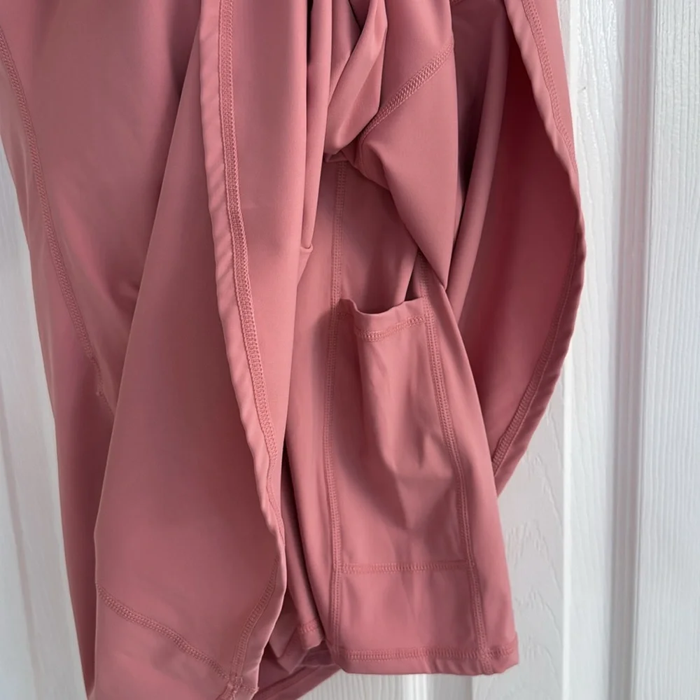 Halara: Like New - Dusty Pink Athletic Dress with Built-in Shorts Size Medium - Picture 3 of 3